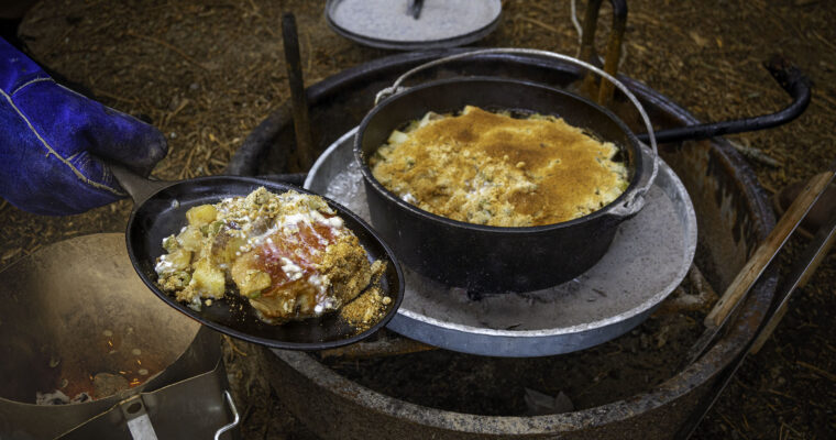 Pork and Spuds Cooked in the Camp Cast Iron Dutch Oven Recipe