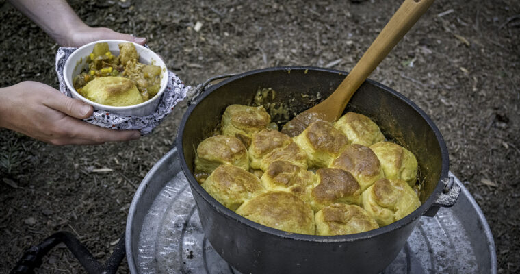 Chicken Pot Pie Recipe in the Camp Cast Iron Dutch Oven
