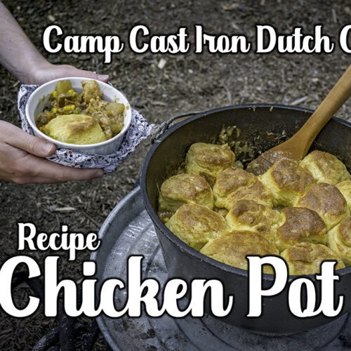 camping dutch oven garlic chicken, camping recipes