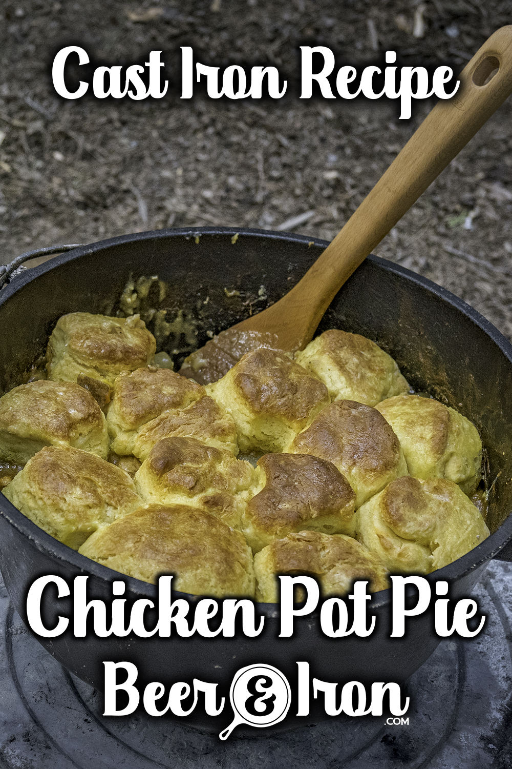 Chicken Pot Pie Recipe in the Camp Cast Iron Dutch Oven Beer And