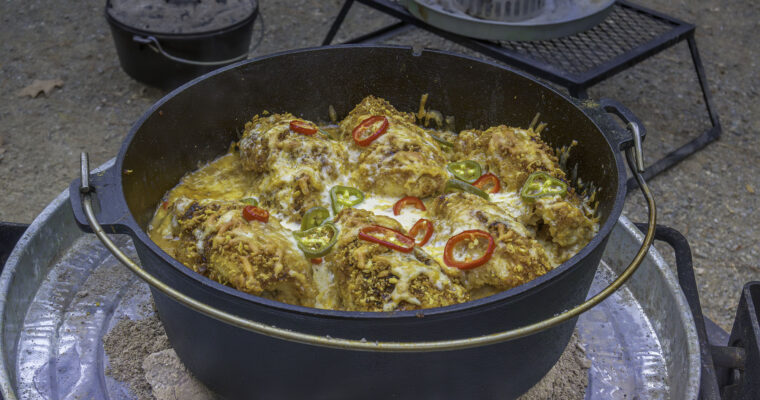 Cantina Jack Chicken Recipe in a Cast Iron Camp Dutch Oven