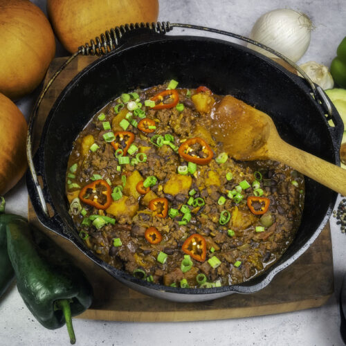 Cast Iron Dutch Oven Chili